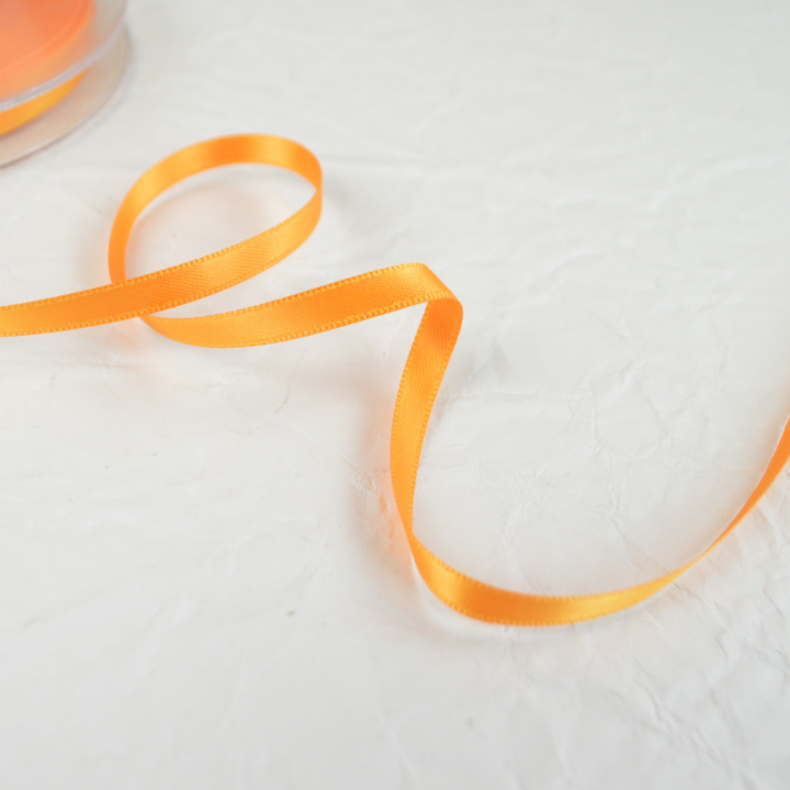 Ruban satin orange 218 - 6 mm - OKEO TEX