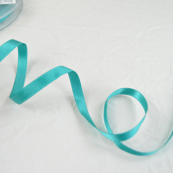 Ruban satin Turquoise - 6 mm