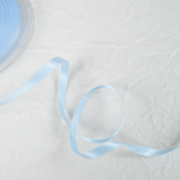Ruban satin bleu ciel - 6 mm