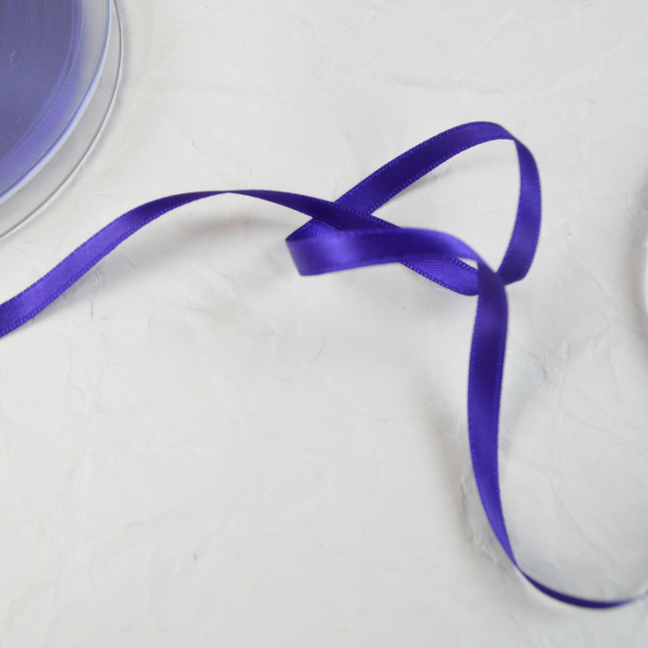Ruban satin violet - 6 mm