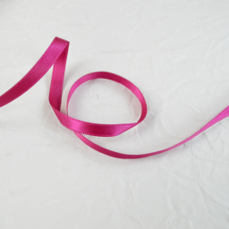 Ruban satin rose fuchsia - 6 mm