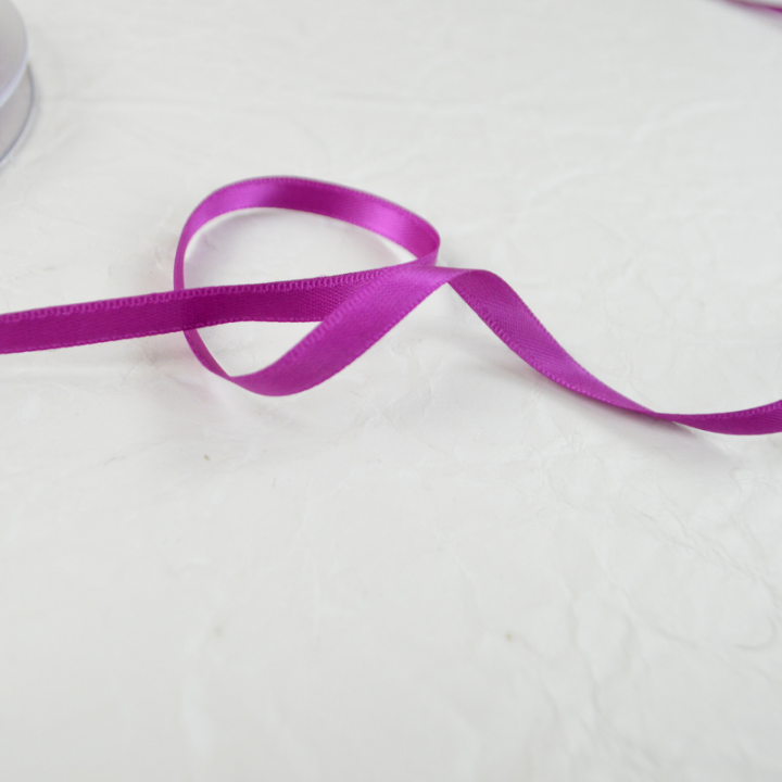 Ruban satin Cyclamen - 6 mm