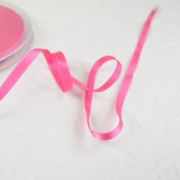 Ruban satin rose bonbon - 6 mm
