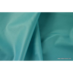 Tissu polyester turquoise déperlant pour parapluie x50cm