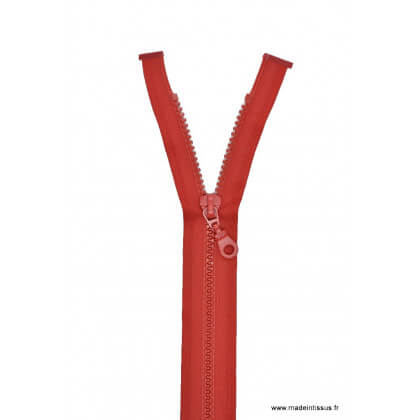 Fermeture éclair Séparable grosse maille 6mm Z54 col 850 Rouge sang