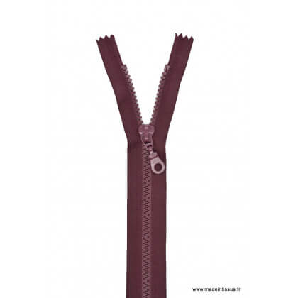 Fermeture éclair Séparable grosse maille 6mm Z54 col 870 Bordeaux