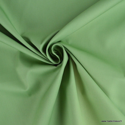 Tissu gabardine sergé coloris amande- OEKO TEX