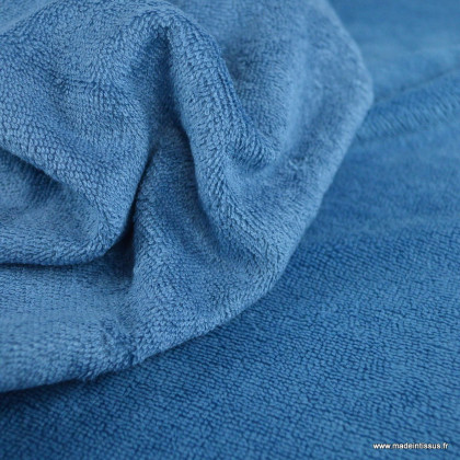 Tissu micro éponge de bambou bleu Denim - OEKO TEX