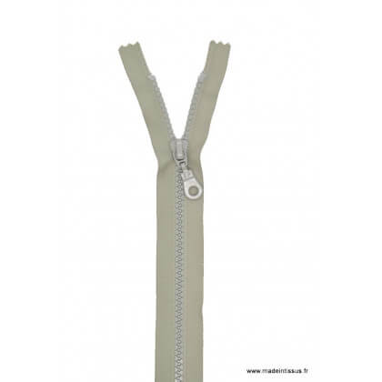 Fermeture éclair Séparable grosse maille 6mm Z54 col 432 gris clair