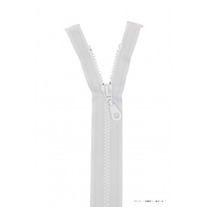 Fermeture éclair Séparable grosse maille 6mm Z54 col 400 Blanc