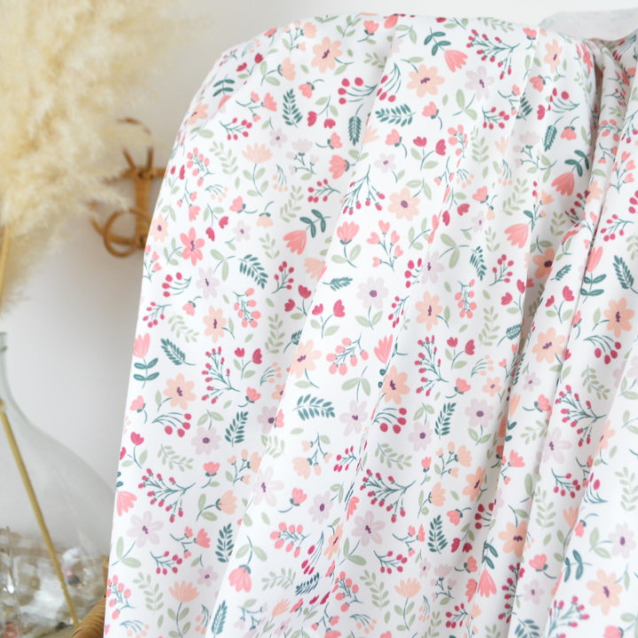 Pul contact alimentaire Leopold motifs fleurs Corail - motif exclusif