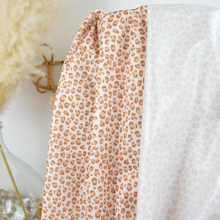 Pul contact alimentaire Balzac motifs léopard fond beige - motif exclusif