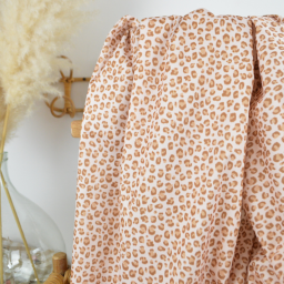 Pul contact alimentaire Balzac motifs léopard fond beige - motif exclusif