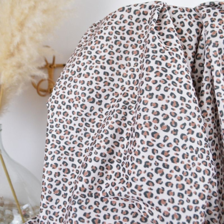 Pul contact alimentaire Balzac motifs léopard fond Ecru - motif exclusif