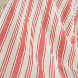 Tissu coton Eugene tissé teint à rayures rouges