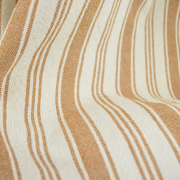 Tissu coton Eugene tissé teint à rayures Peanut