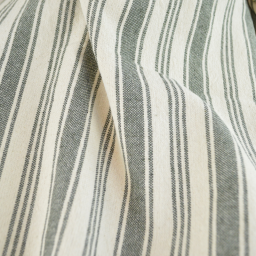 Tissu coton Eugene tissé teint à rayures Kaki