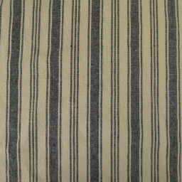 Tissu coton Eugene tissé teint à rayures Noir et lin