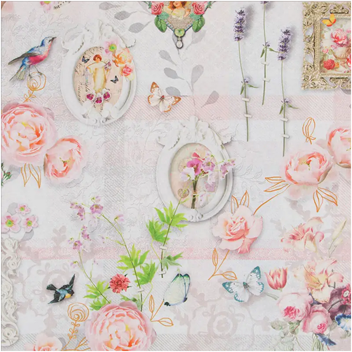Tissu demi natté coton vintage Sweet brocante