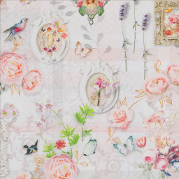 Tissu demi natté coton vintage Sweet brocante
