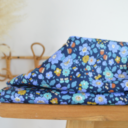Tissu Liberty of London - Batsy Meadow bleu marine
