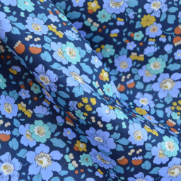 Tissu Liberty of London - Betsy Meadow bleu marine