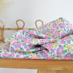 Tissu Liberty of London - Mrs Stoneley Pêche fluo