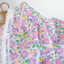 Tissu Liberty of London - Mrs Stoneley Pêche fluo