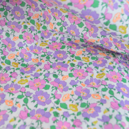 Tissu Liberty of London - Mrs Stoneley Pêche fluo