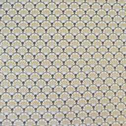 Tissu coton Gaudi écailles Beige - OEKO TEX