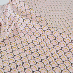Tissu coton Gaudi écailles Rose - OEKO TEX