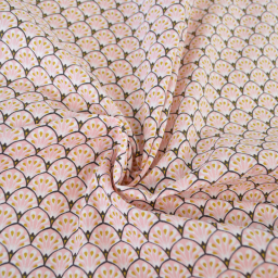 Tissu coton Gaudi écailles Rose - OEKO TEX