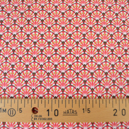 Tissu coton Gaudi écailles Rouge - OEKO TEX