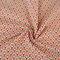 Tissu coton Gaudi écailles Terracotta - OEKO TEX
