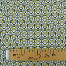 Tissu coton Gaudi écailles Olive- OEKO TEX