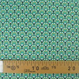 Tissu coton Gaudi écailles Vert - OEKO TEX