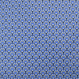 Tissu coton Gaudi écailles Bleu encre - OEKO TEX