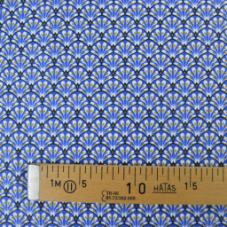 Tissu coton Gaudi écailles Bleu encre - OEKO TEX