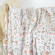 Tissu double gaze de coton Leopold motif fleurs des champs Marsala