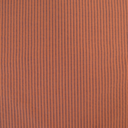 Tissu seersucker à rayures fines - Caramel et Aubergine