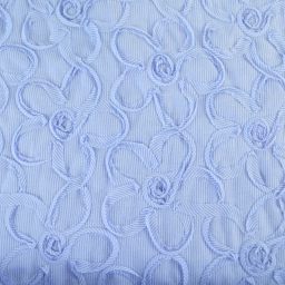 Tissu coton à ratyures Octave motif fleurs en relief