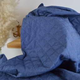 Jean denim denim matelassé losange envers satin