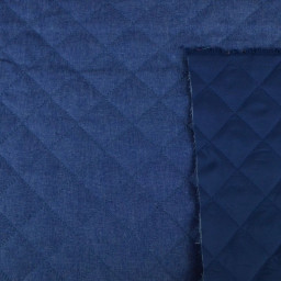 Jean denim matelassé losange envers satin