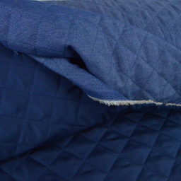 Jean denim denim matelassé losange envers satin