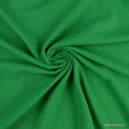 Tissu jersey maille polo vert - oeko tex