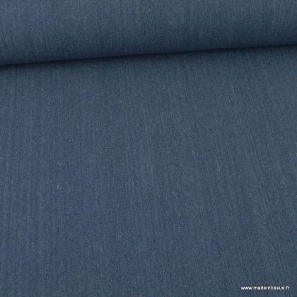 1 coupon de 75 cm de Toile lourde Vercors aspect rustique coloris bleu Marine