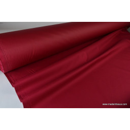 Tissu gabardine imperméable polyester coton rouge hermès x50cm