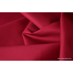 Tissu gabardine imperméable polyester coton rouge hermès x50cm