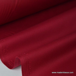 Tissu gabardine imperméable polyester coton rouge hermès x50cm