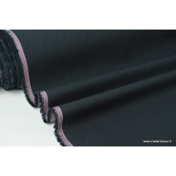 tissu Popeline coton oeko tex uni noir